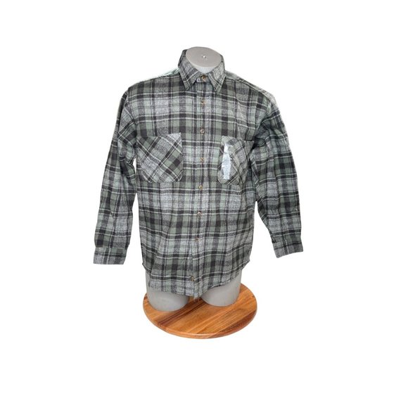 St. John’s Bay Buffalo Plaid Flannel Long Sleeve Button Down Size M - Picture 1 of 8